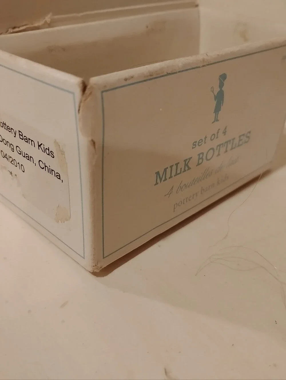 Pottery Barn Kids Vtg Wooden Milk Bottle Egg Crate Set Waldorf Play Kitchen Toys